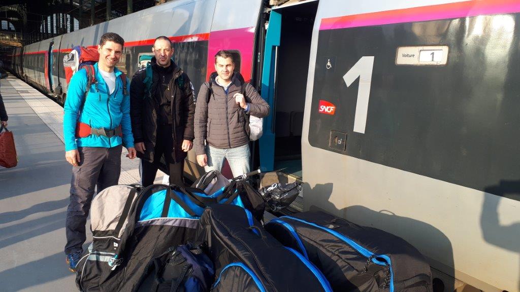 3 vététistes dans le train