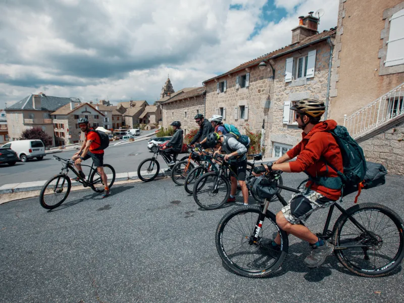 Départ VTT sur la GTMC à Rieutort-de-Randon