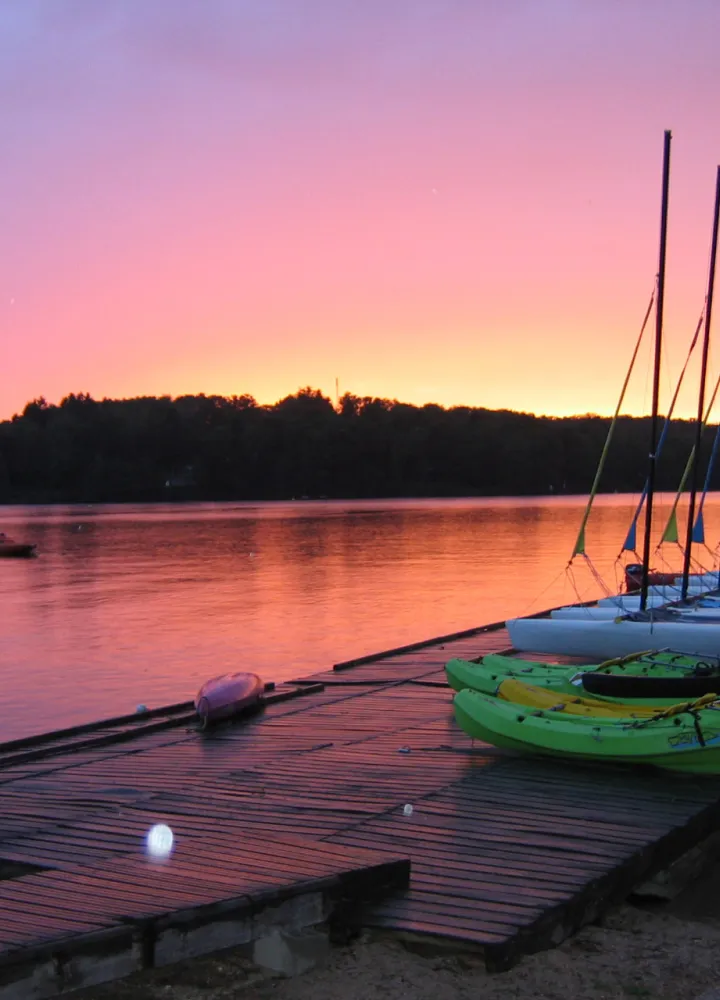 Coucher de soleil au lac des Settons