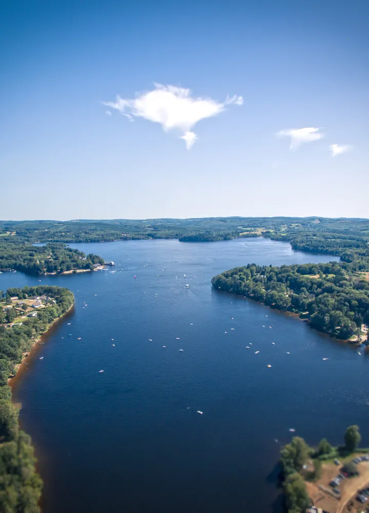 Le lac des Settons vue d'en haut