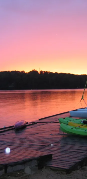 Coucher de soleil au lac des Settons